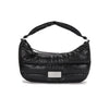FAUX LEATHER HALF MOON PADDING BAG