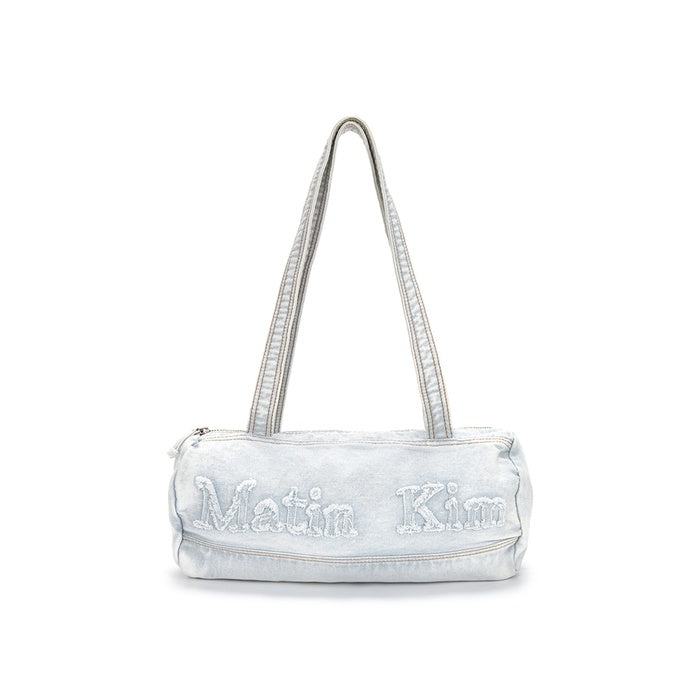 LOGO WASHED DENIM DUFFEL BAG