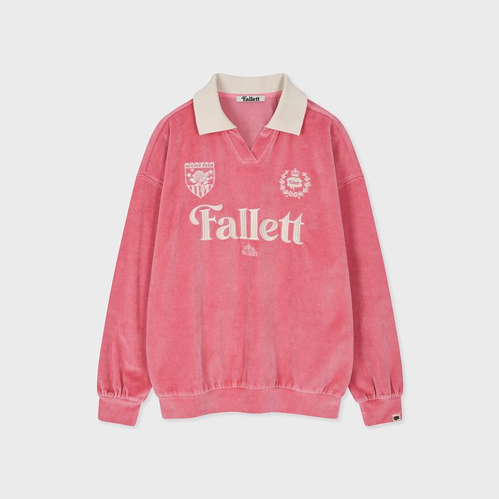 VELOUR COLLAR SWEATSHIRT
