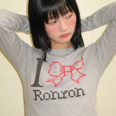I RIBBON SLIM CROP LONG SLEEVE