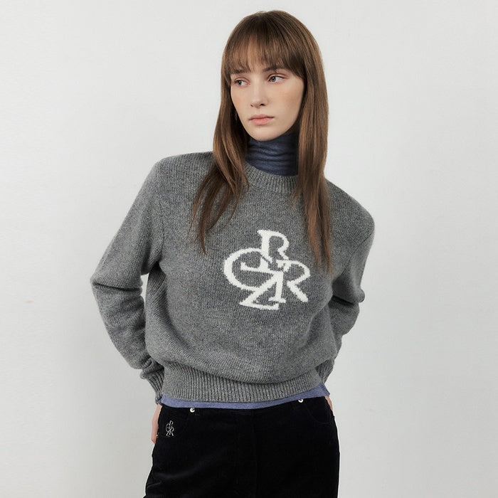 LAMBSWOOL SYMBOL LOGO KNIT