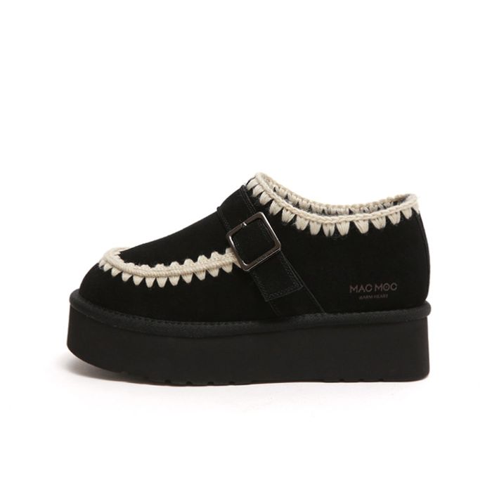 Bbodeuk Platform Winter Loafers 4cm