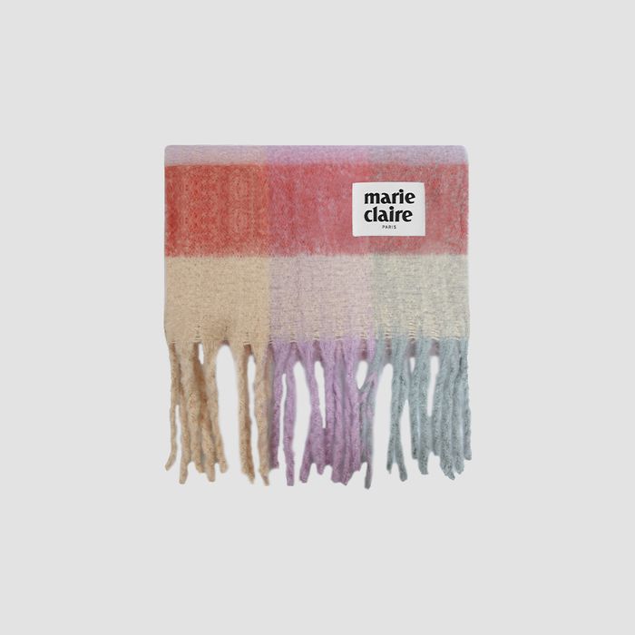 Cotton Candy Check Muffler