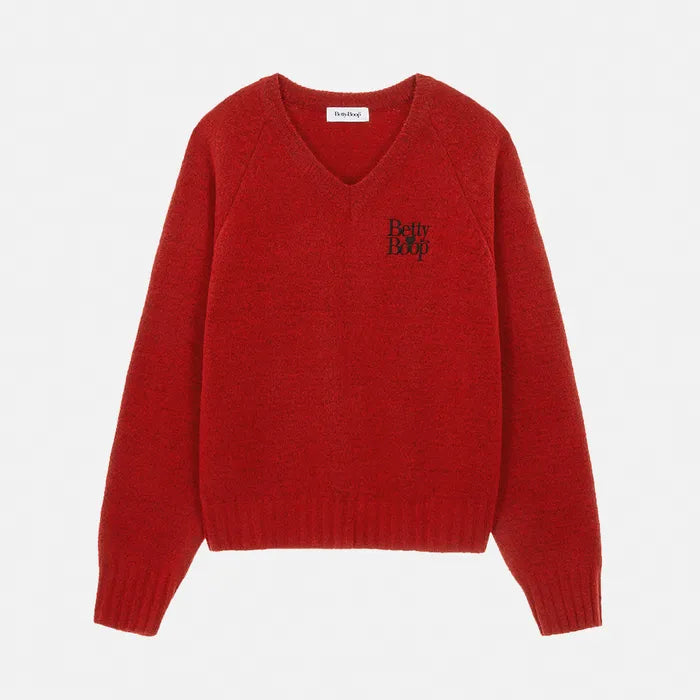 Betty Boop Overfit V-Neck Knit