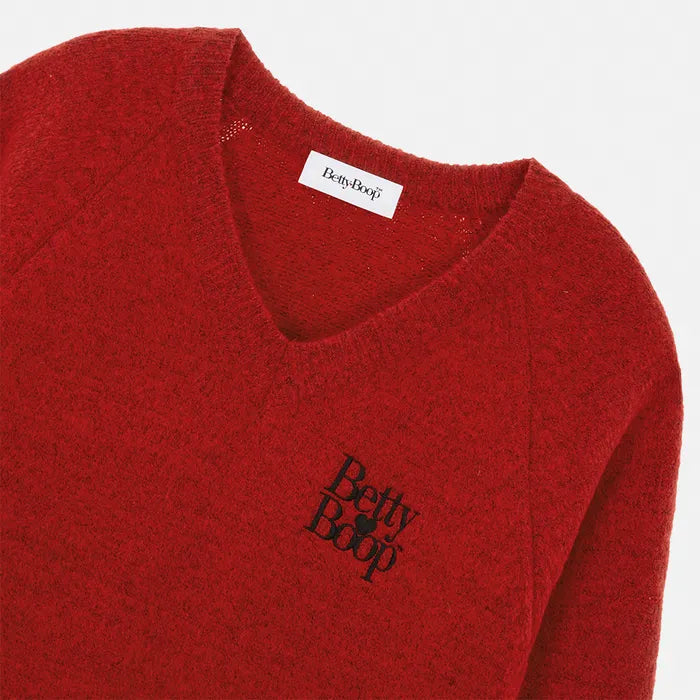 Betty Boop Overfit V-Neck Knit