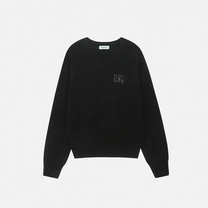 Betty Boop Overfit V-Neck Knit