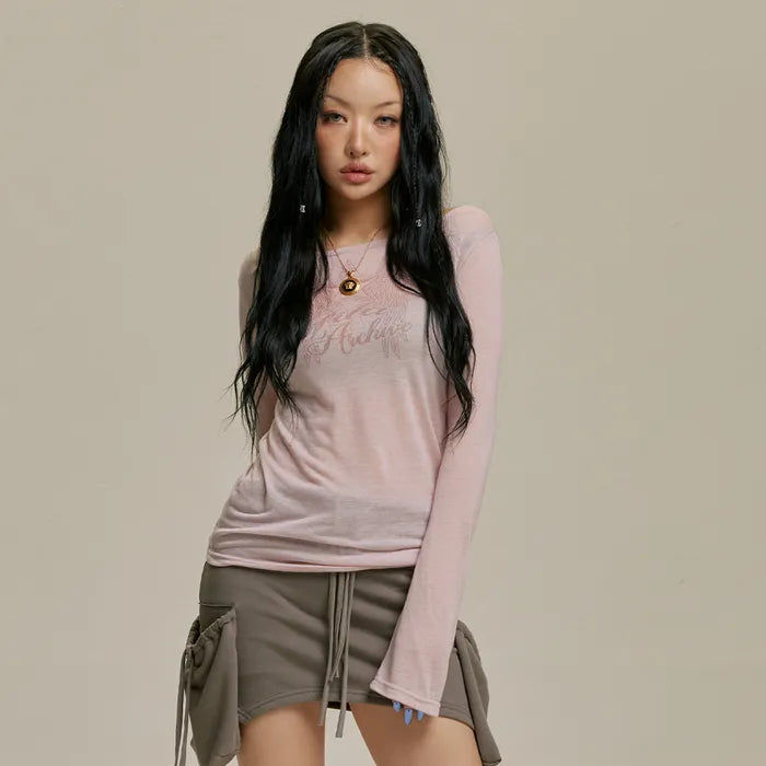 STAR WING SHEER LONG SLEEVE