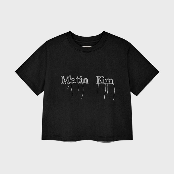 LOGO THREAD POINT CROP TOP