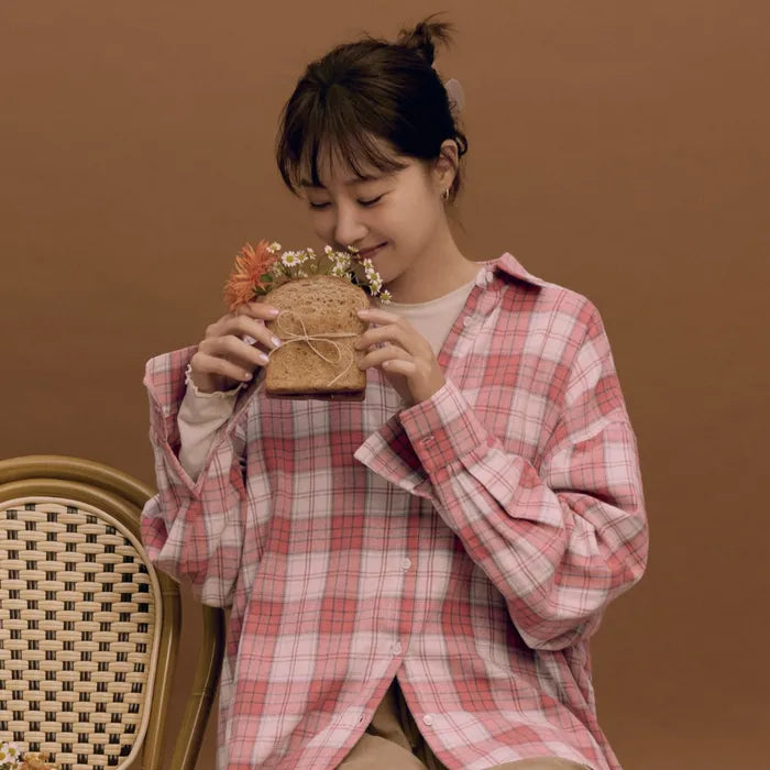 Oversized Flannel Check Shirts
