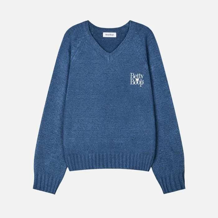 Betty Boop Overfit V-Neck Knit
