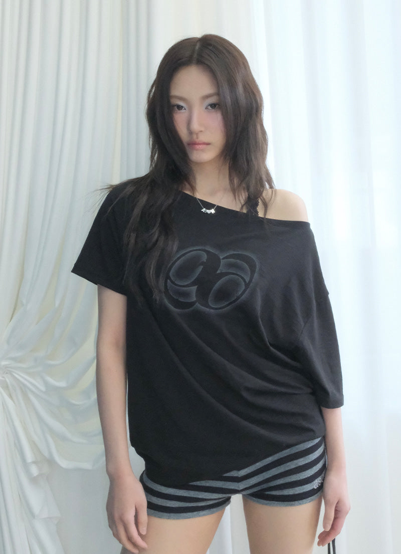 KIKI BOXY SHIRRING TEE