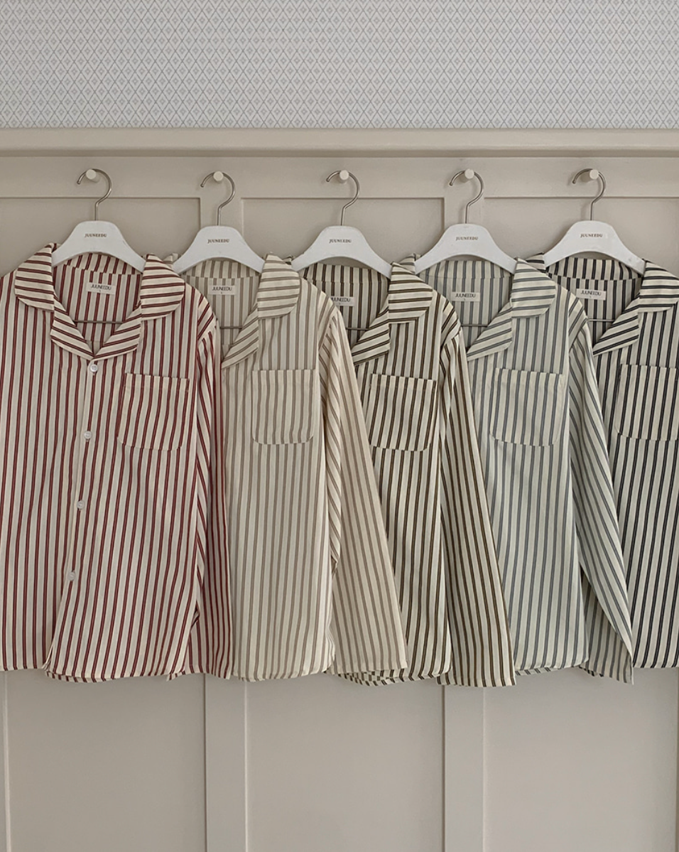 J'eu Hey Striped Pajama Set 條紋長袖睡衣套裝