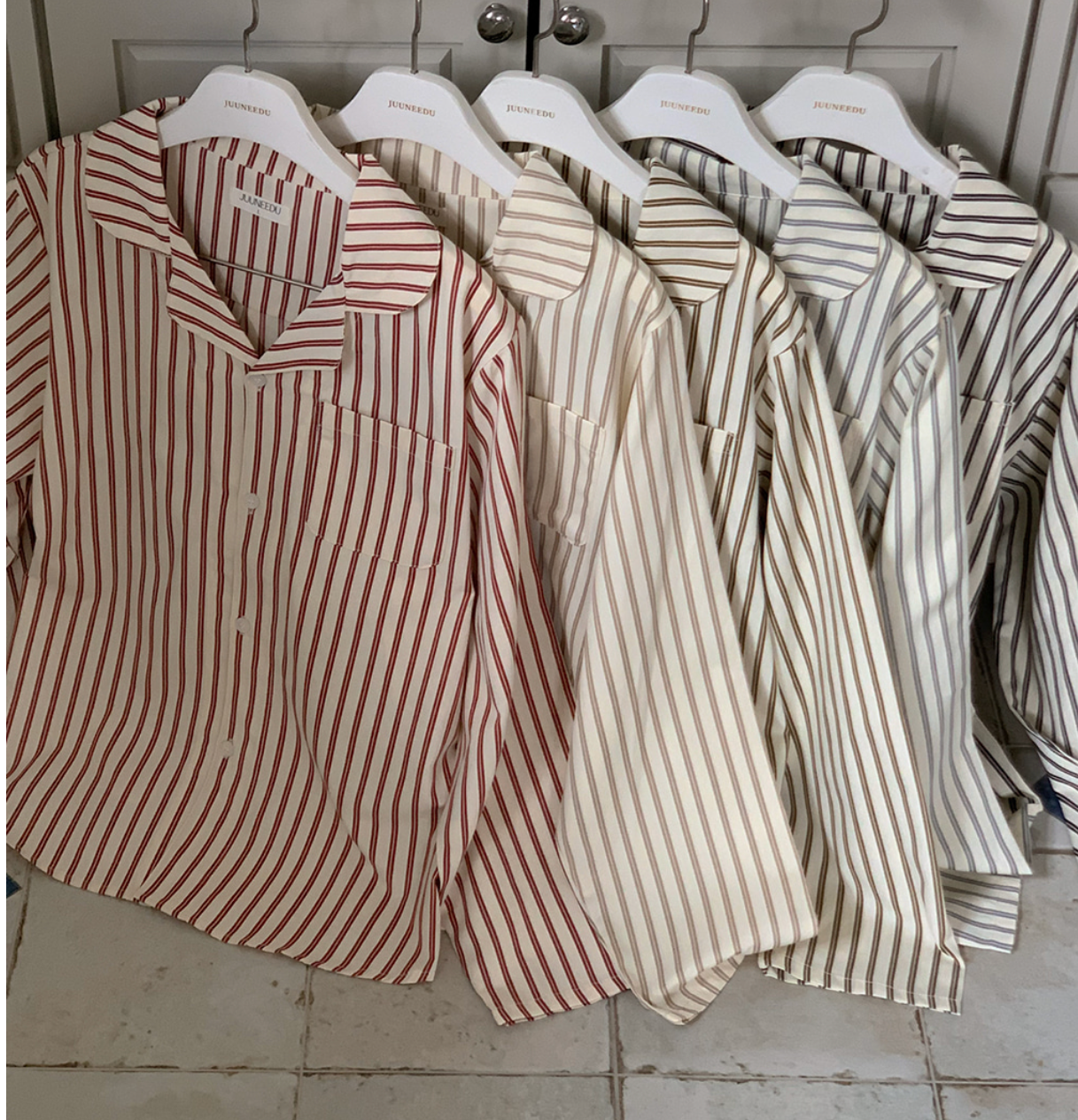 J'eu Hey Striped Pajama Set 條紋長袖睡衣套裝