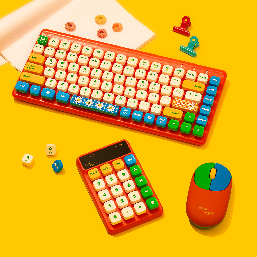 [ABKOXWIGGLE WIGGLE] Wireless Keyboard & Mouse Set