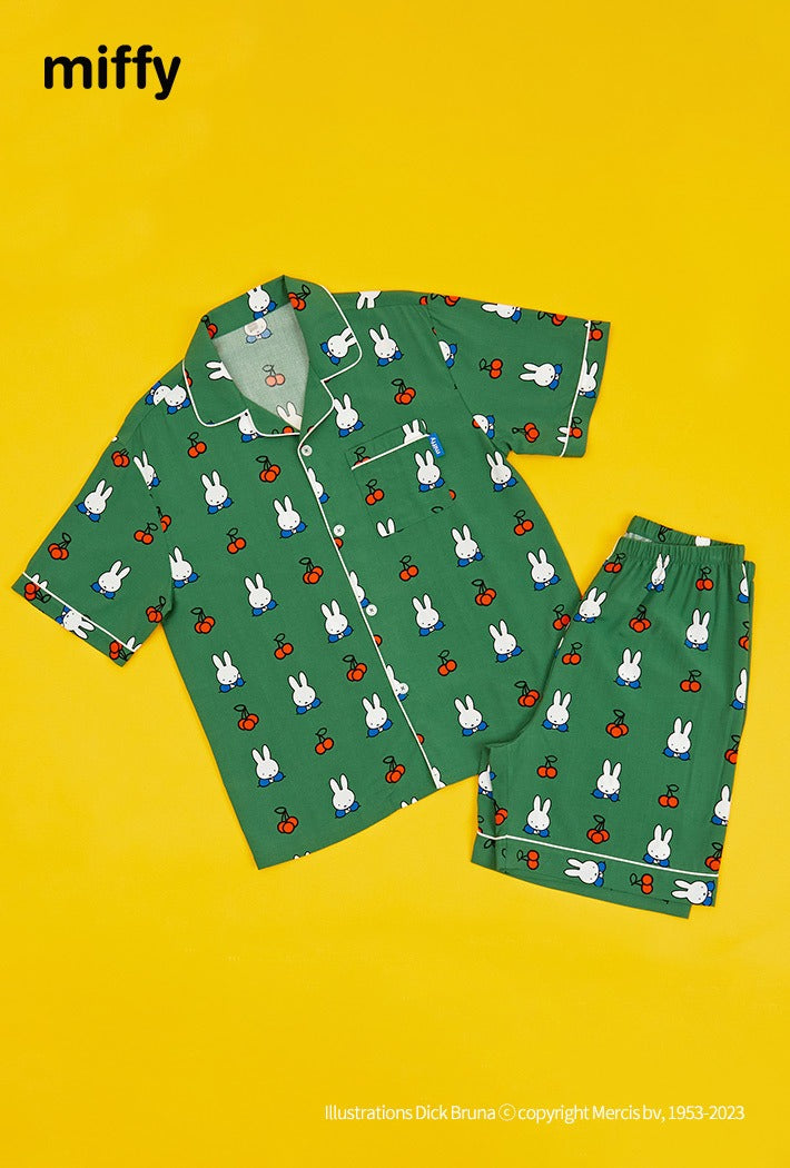 (Miffy) Classic Miffy Short Sleeve Sleepwear - Green