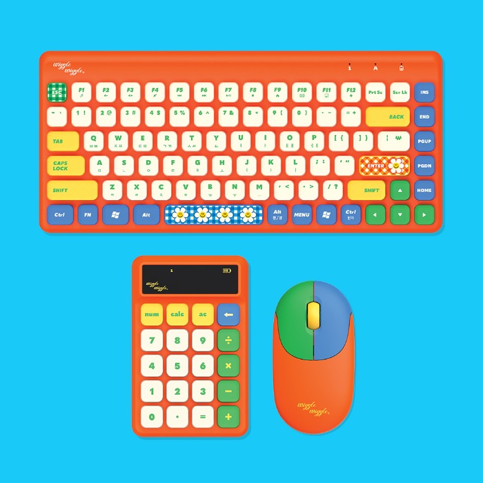 [ABKOXWIGGLE WIGGLE] Wireless Keyboard & Mouse Set