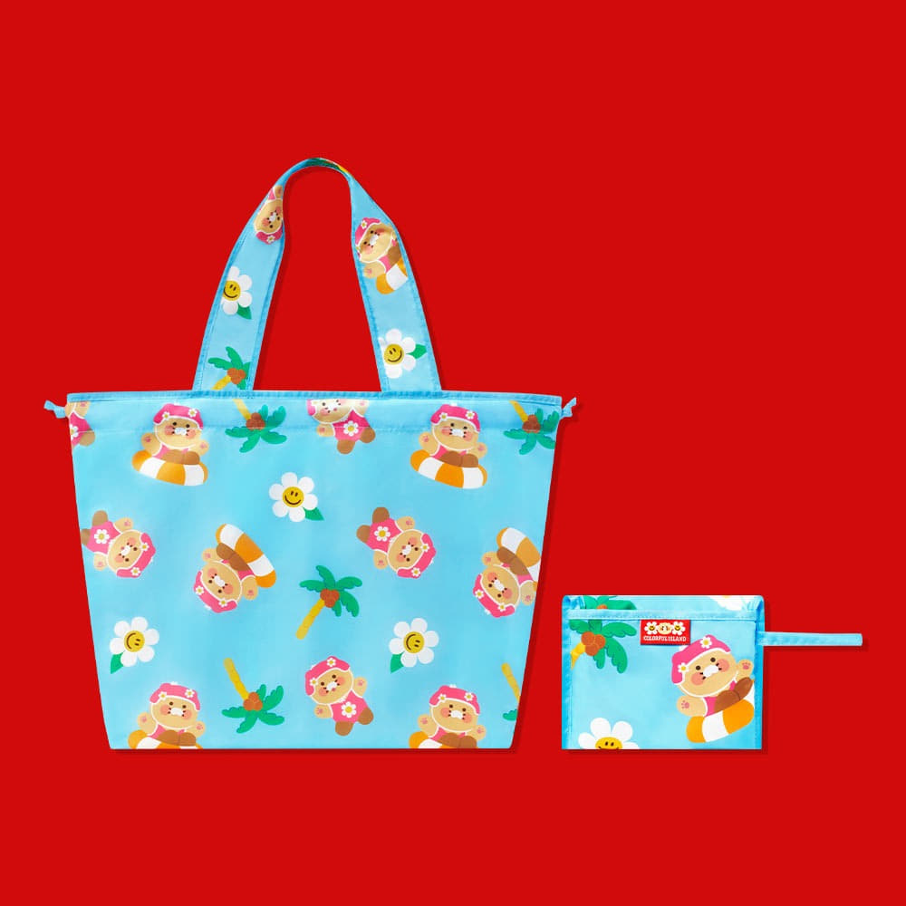 [Wiggle Wiggle X Kakao Friends] Pocket Shopping Basket Blue