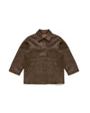 Button Leather Half Jacket