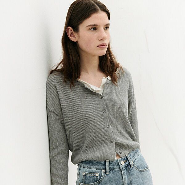 BASIC LINEN CARDIGAN