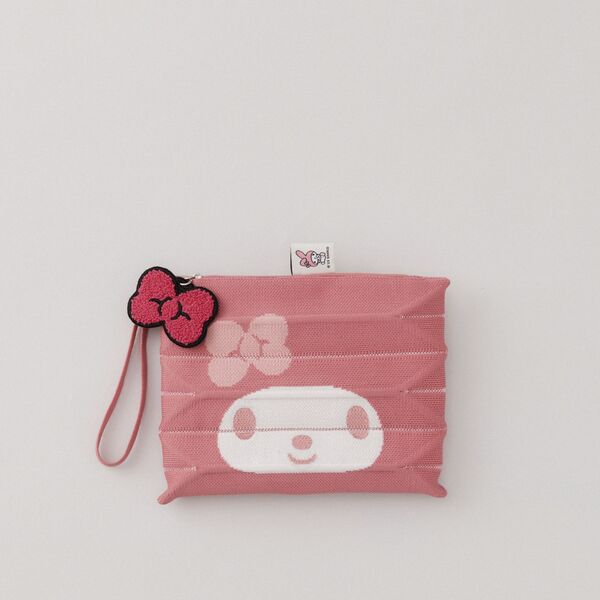 Lucky Pleated Knit Clutch Small My Melody - Pink Punch
