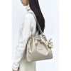 [Cocochain] Beige Silver Decorated Nylon Chain Shoulder Bag M