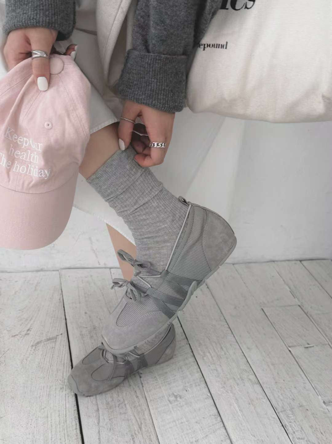🇰🇷Sketch in love - Ribbon Mood Sneakers