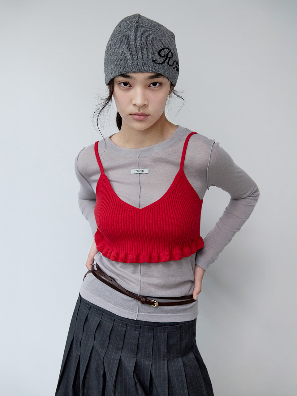 FRILL KNIT BUSTIER