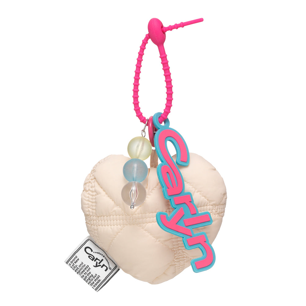 Carlyn Cotton Heart Bag Charm