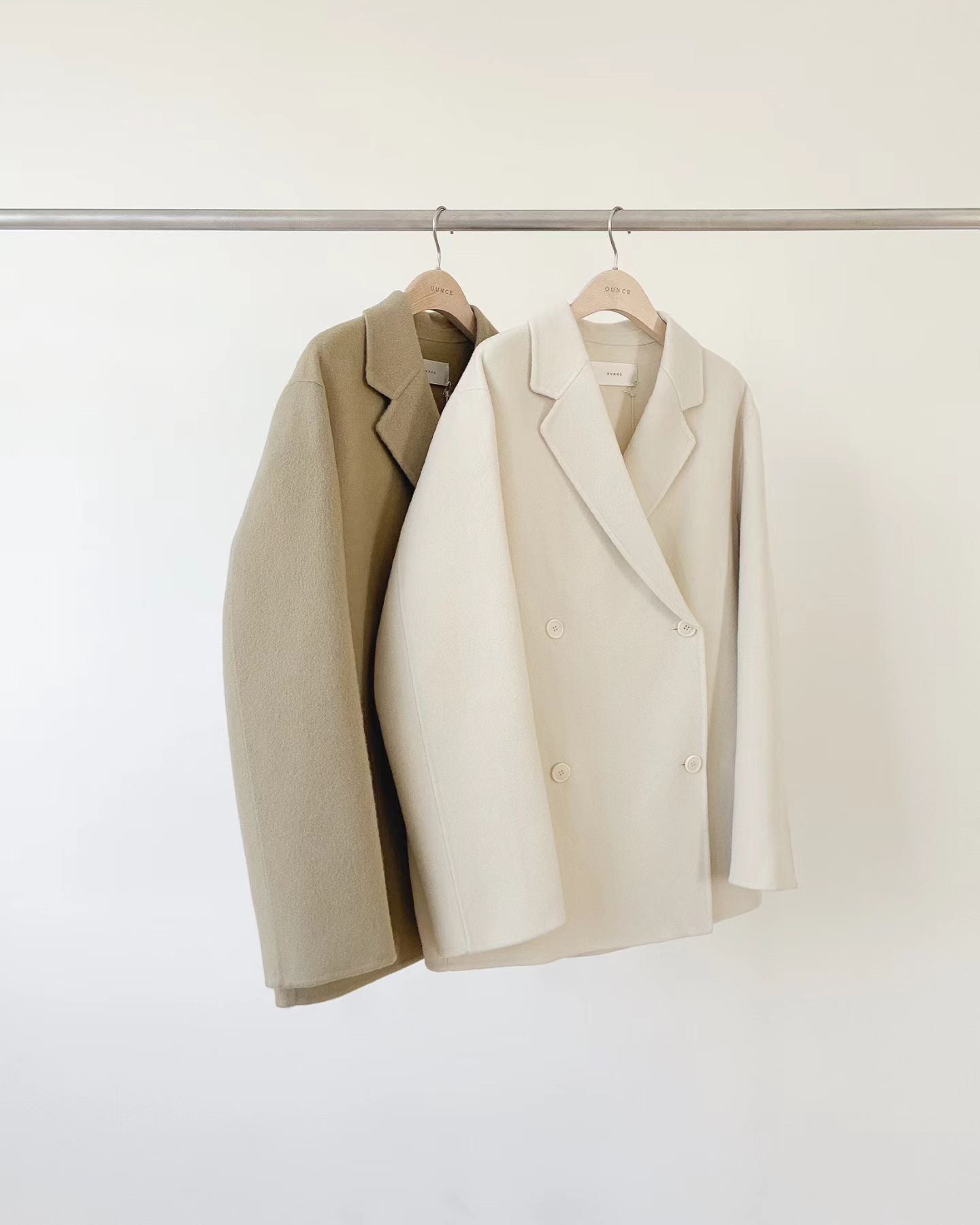 [OUNCE] Bruni Double Half Handmade Coat 高質羊毛料雙排扣外套