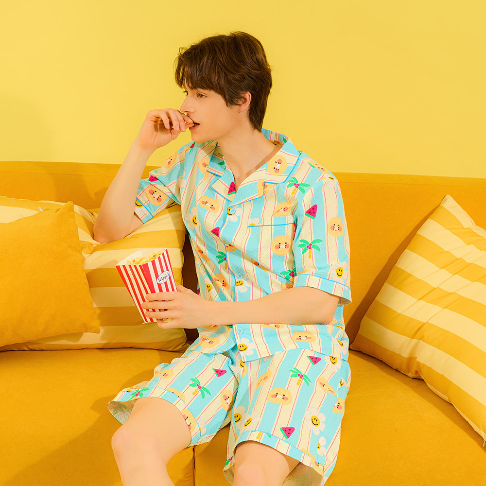 【Wiggle Wiggle X Kakao Friends】Cooling Pajamas★男性用 Wiggle Wiggle X Kakao Friends] Cooling Pajamas for Men – HK