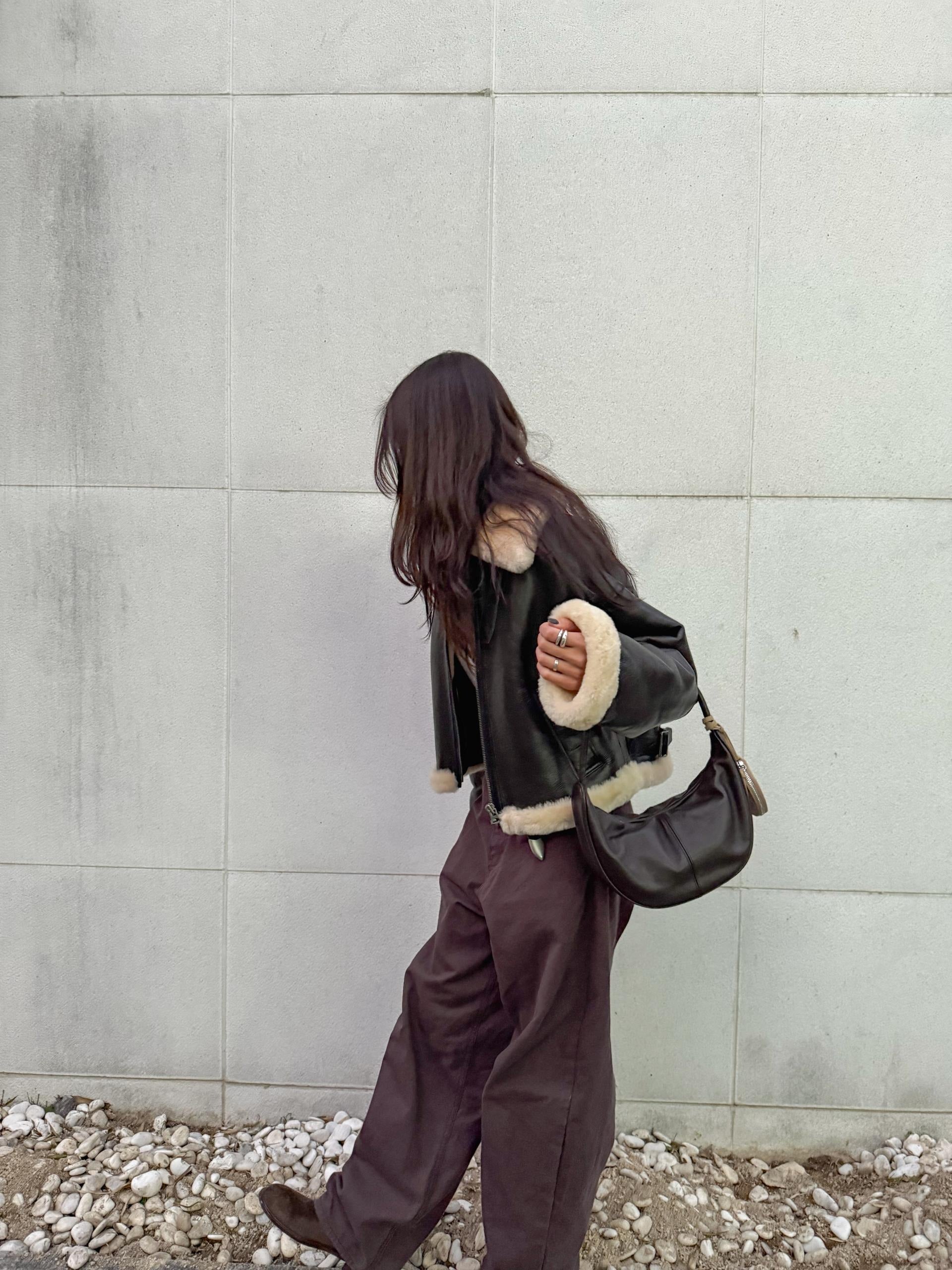 ♥︎bucks&leather♥︎25FW 真皮單肩餃子包 (小號)