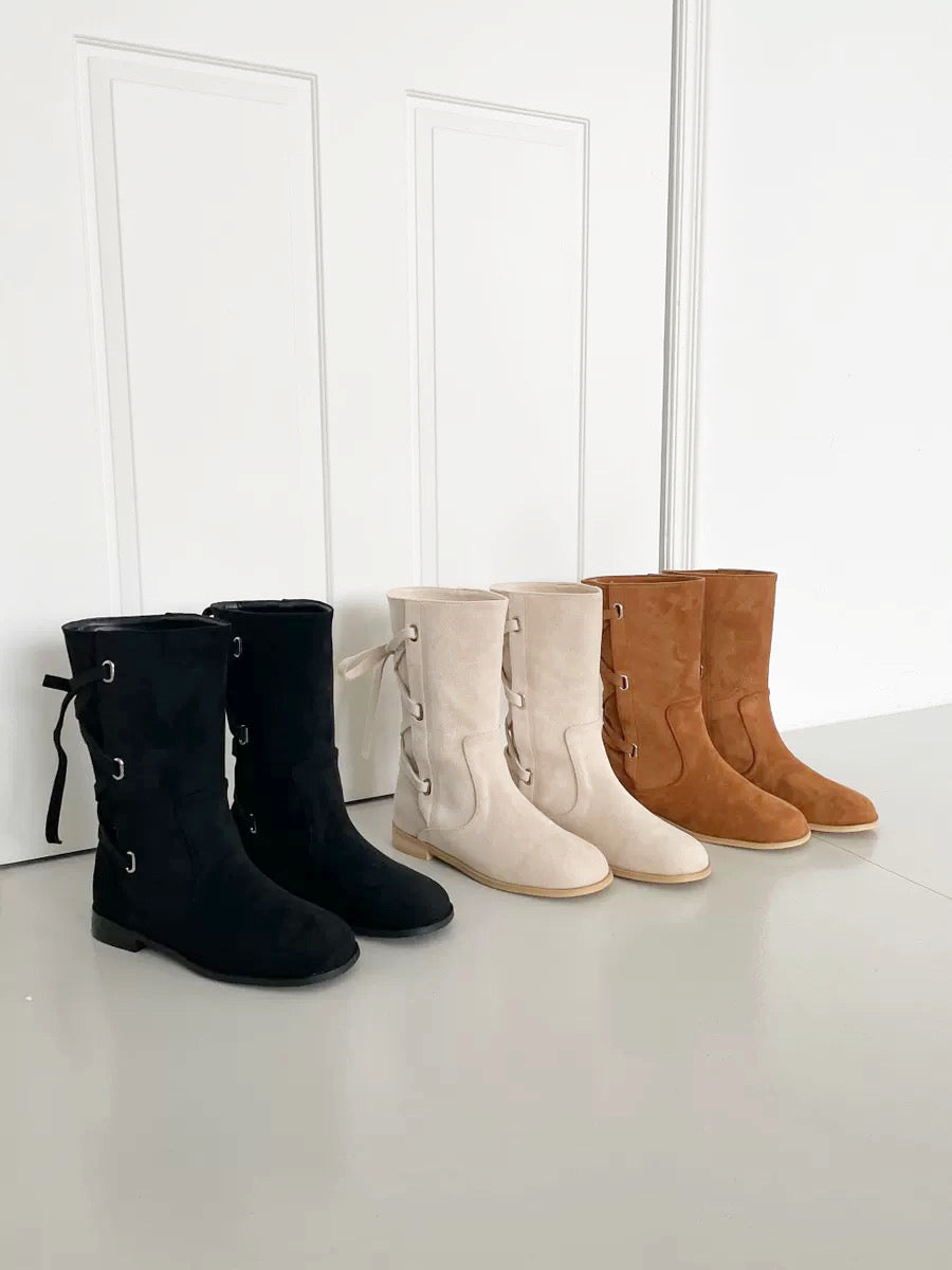 🇰🇷The Jane Ribbon Suede Boots