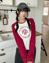 Stitch logo Raglan long-sleeved T-shirt