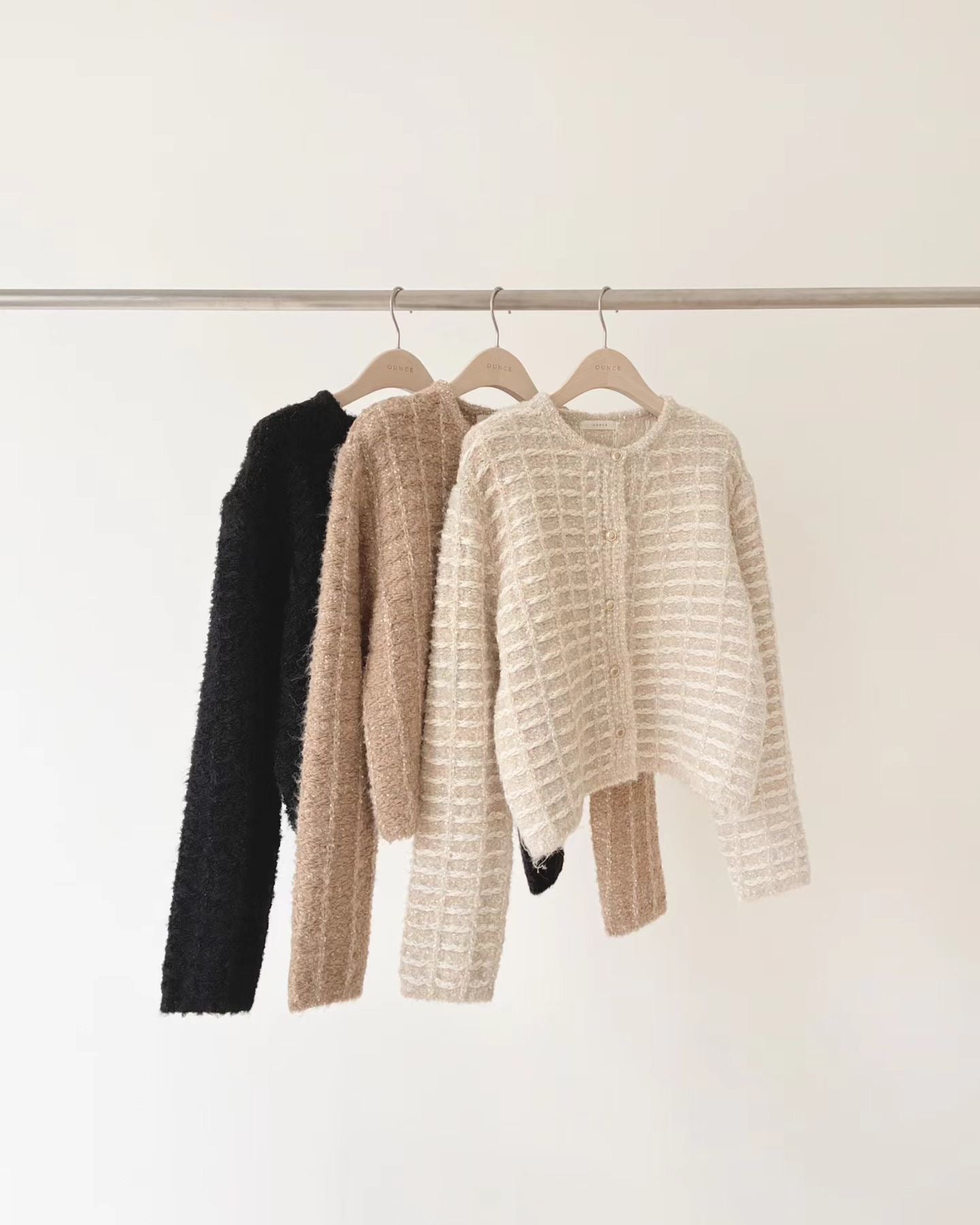 [OUNCE] Prenium Vanity Tweed CD 高質感輕奢小香風金扣外套
