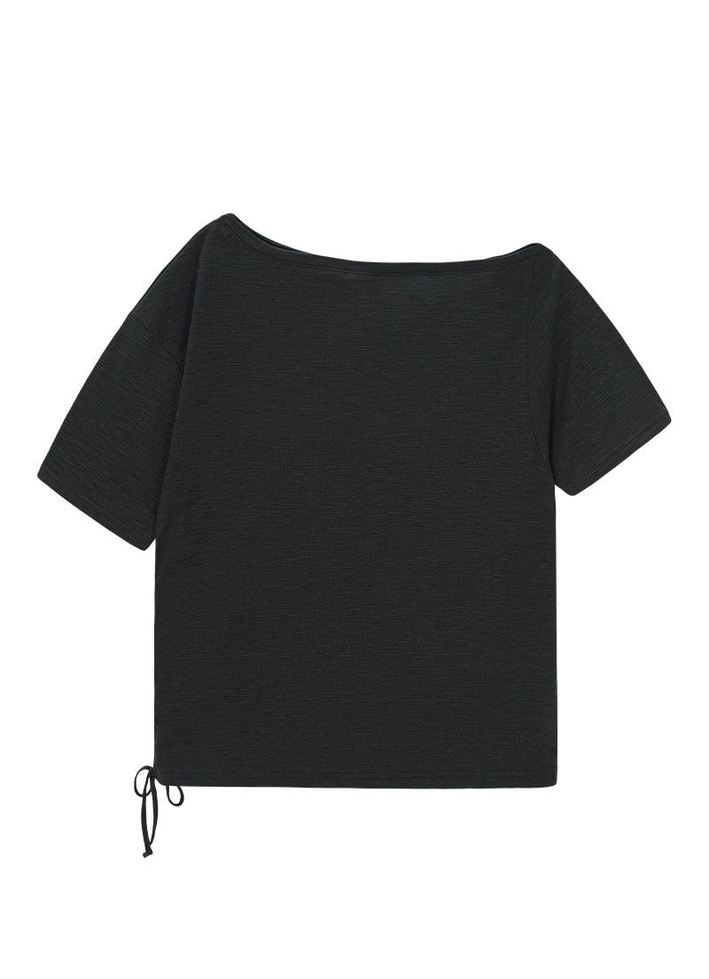 KIKI BOXY SHIRRING TEE