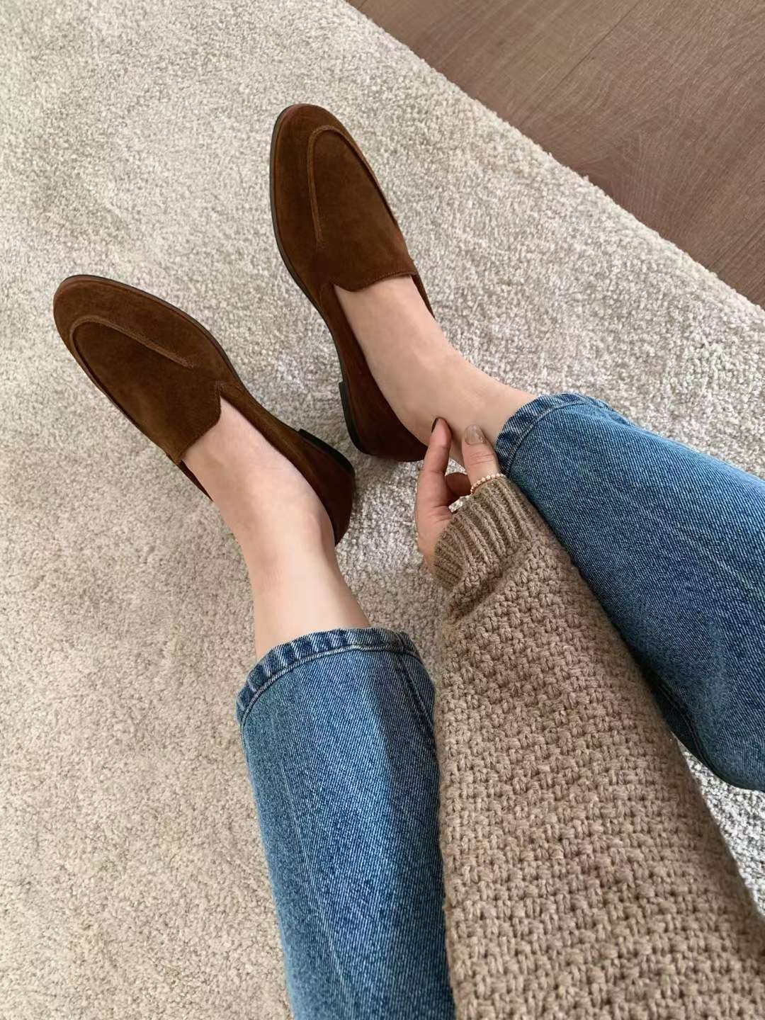 🇰🇷Sketch in love - Classic Suede Loafers