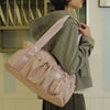 Glossy Shoulder Duffel Bag