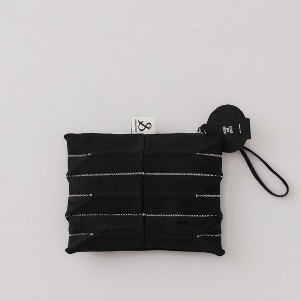 Lucky Pleated Knit Clutch Small Kuromi - Rich Black