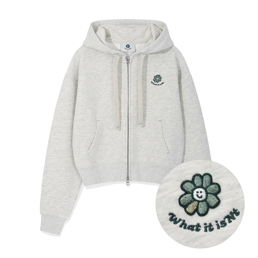 WOMEN'S FLORY WAPPEN ZIP-UP HOODIE