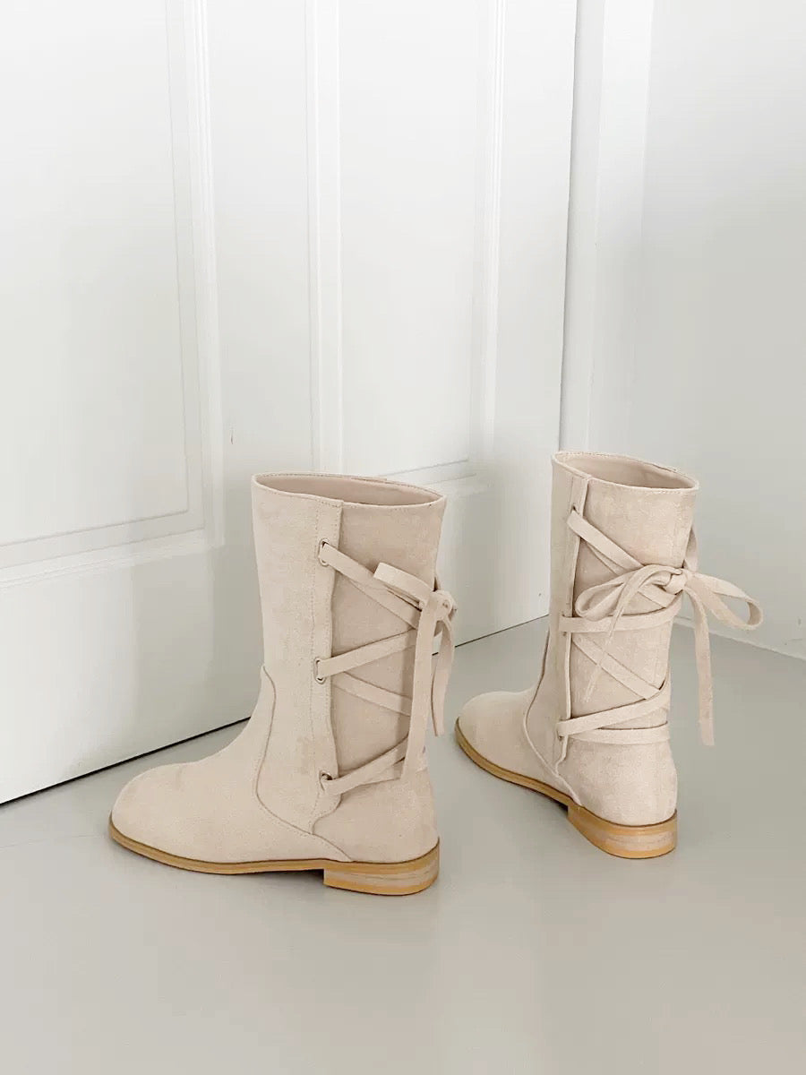 🇰🇷The Jane Ribbon Suede Boots