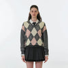MOMO ARGYLE KNIT