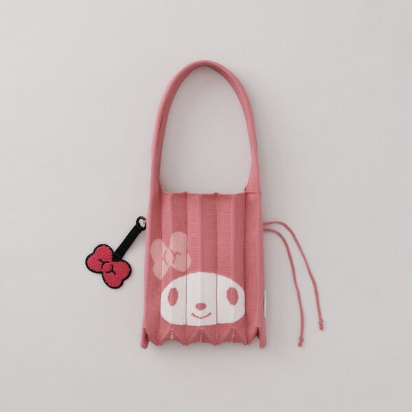 Lucky Pleated Knit Motif Keyring My Melody - Pink