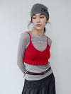 FRILL KNIT BUSTIER