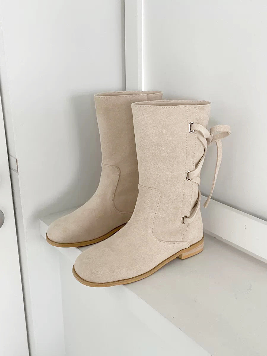 🇰🇷The Jane Ribbon Suede Boots