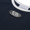 [Acmé de la Vie] ADLV X LISA CIRCLE WAPPEN CROP TANK TOP - NAVY