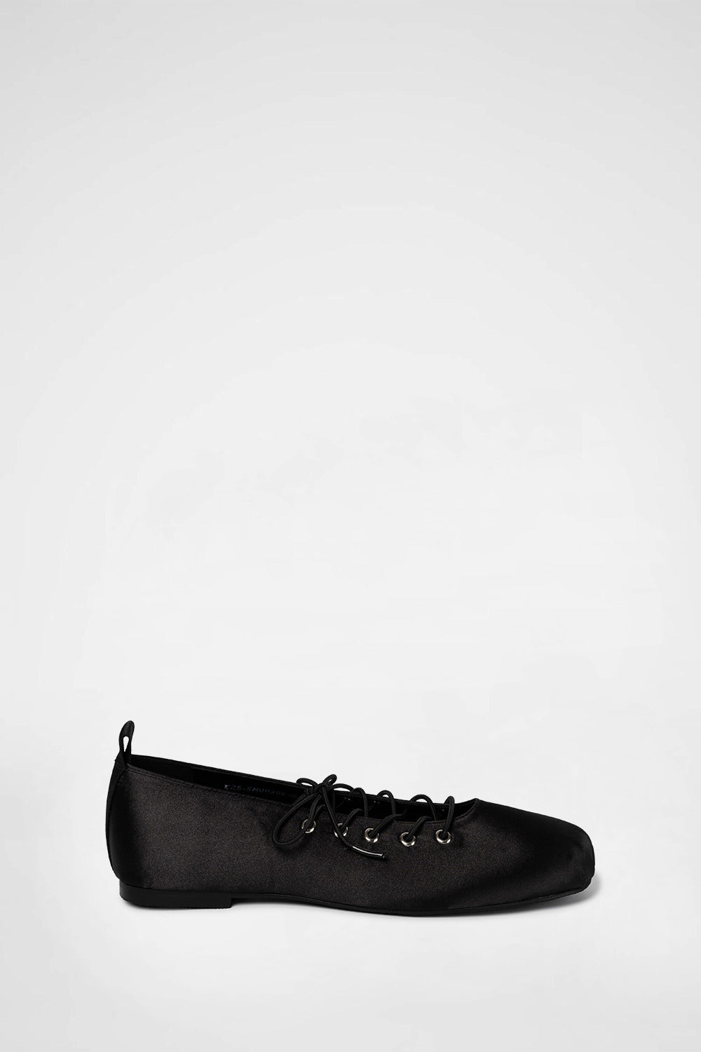 DOLPHIN LACE UP FLATS / BLACK