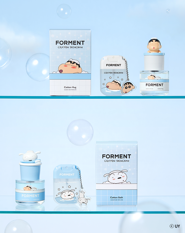 FORMENT SIGNATURE PERFUME COTTON HUG & BATH CRAYON SHIN-CHAN & SHIRO EDITION 蠟筆小新及小白版香水套裝