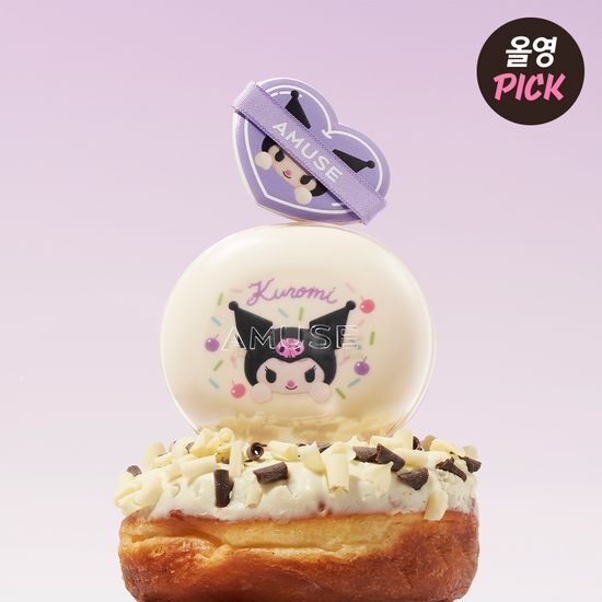 [My Melody & Kuromi Limited Edition] Amuse Dew Jelly Master Cushion Limited Plan (+Kuromi Refill+Character Seal + Sticker)