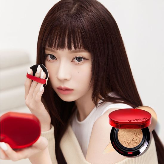 [DISNEY EDITION] Espoir Be Velvet Cover Cushion Set (+Refill, 3 Puffs, Puff Case, Sticker)