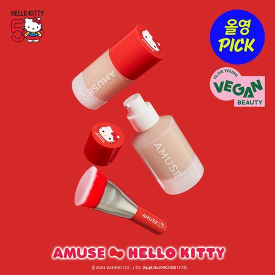 [Hello Kitty Edition] Amuse Ceramic Skin Perfector Foundation (+Brush)